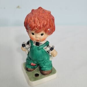 Vintage Goebel 1938 Redhead Boy Figurine Plenty Of Nothing 4.25"  11426-1TClo